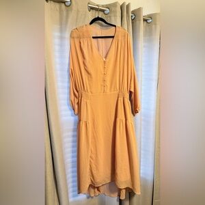 NWT Prologue Women's Coral Balloon Long Sleeve Dress Size XXL